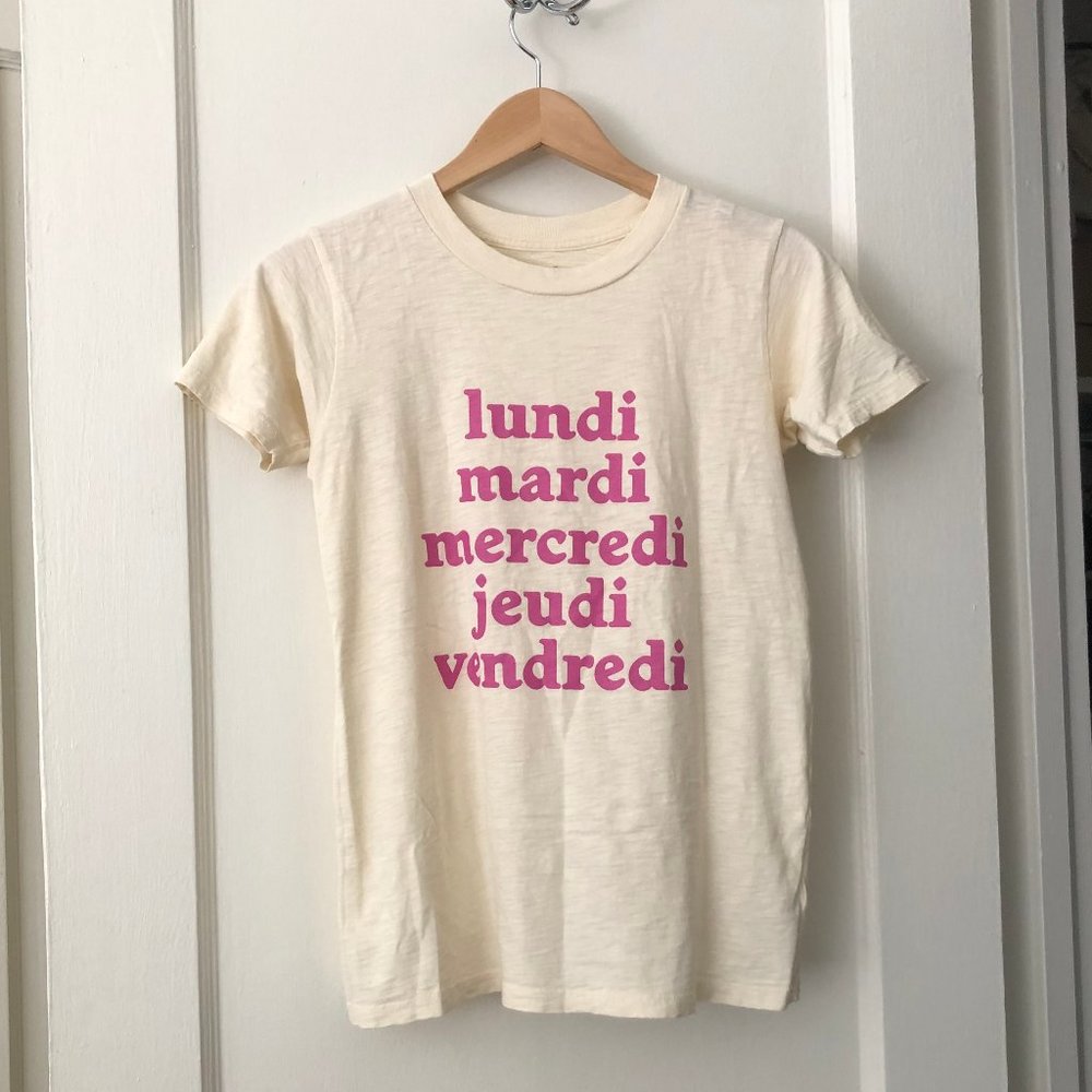 J. Crew French "Weekday" T-shirt, XXS (Closet Cleanout!)